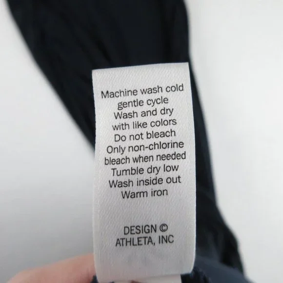 Athleta Navy Ribbed Henley Maxi Dress Size S Sleeveless - Picture 8 of 14